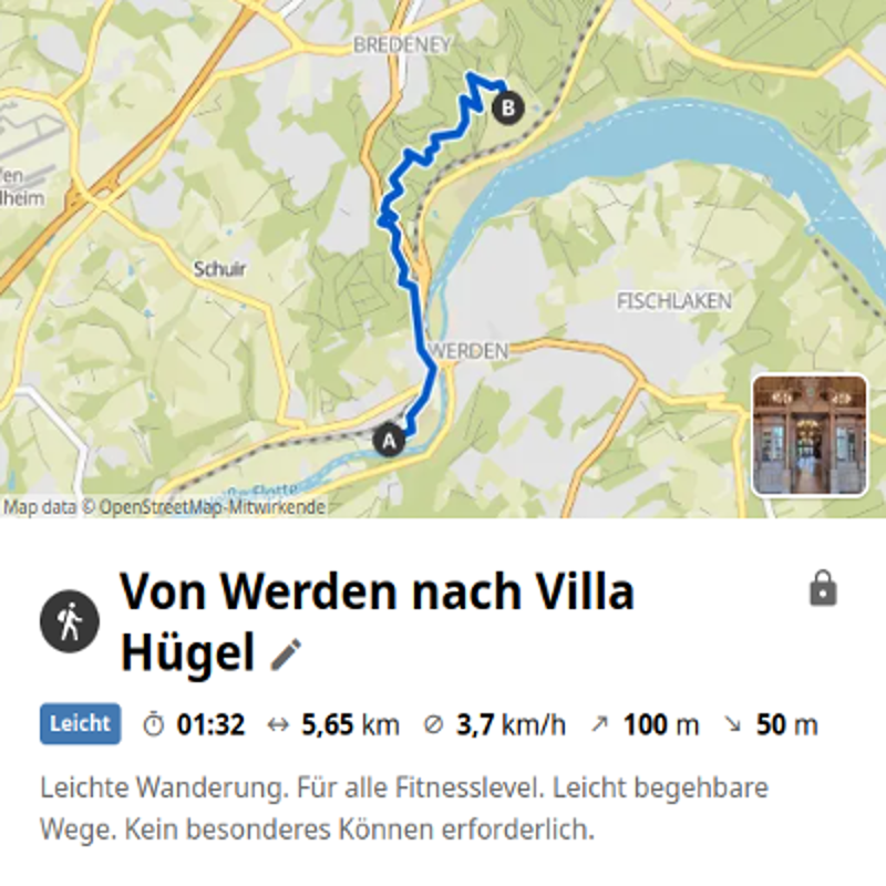 Wanderung Villa Hügel Karte